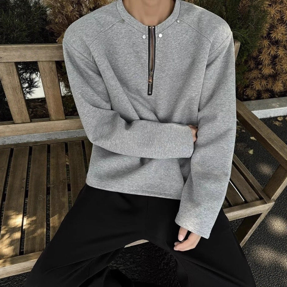 Men's High-Quality Stand-Up Collar Sweater Mune Fashion