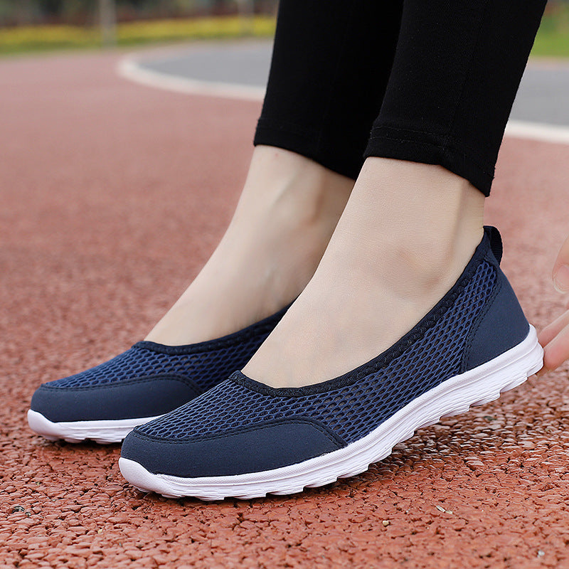 Ladies nan breathable mesh ballerina sneakers with flexible non-slip outsole and padded insole Mune Fashion