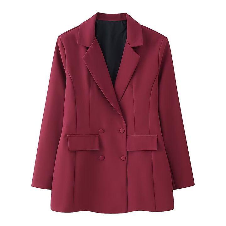 Women's tailored double-breasted blazer with patch pockets and Viennese seams Mune Fashion