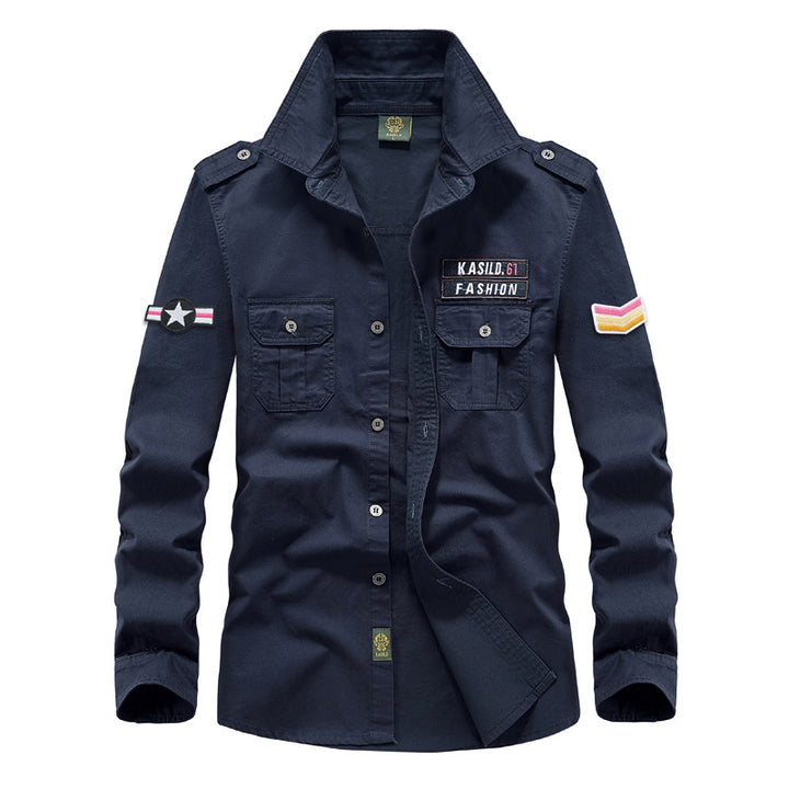 Men's Fashion Shirt Jacket with Applied Pockets Mune Fashion