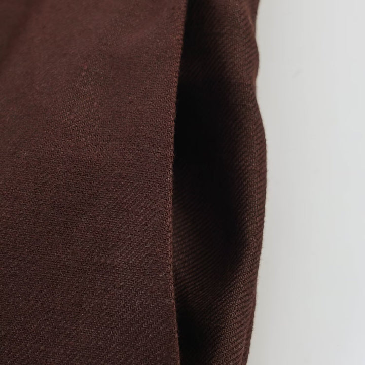 Women's straight-cut linen blend pants with a high waistband, crease and side pockets Mune Fashion