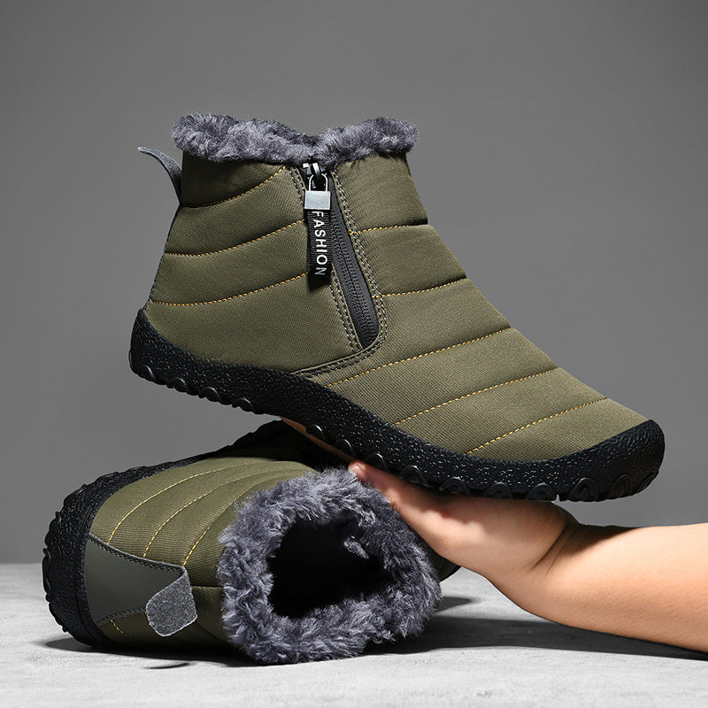 Ladies Padded Winter Short Ankle Boot with Teddy Lining and Zipper Mune Fashion