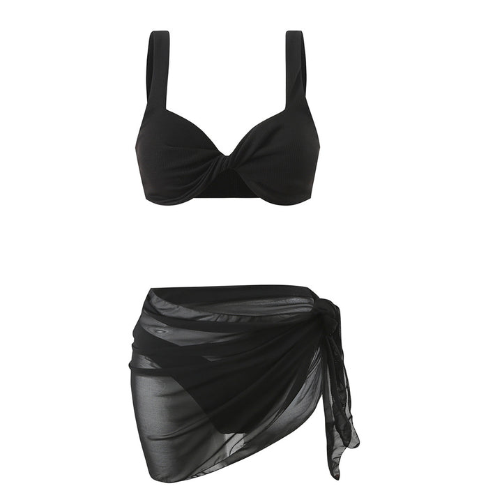 Women’s Bikini Set with Elegant Wrap Skirt Mune Fashion