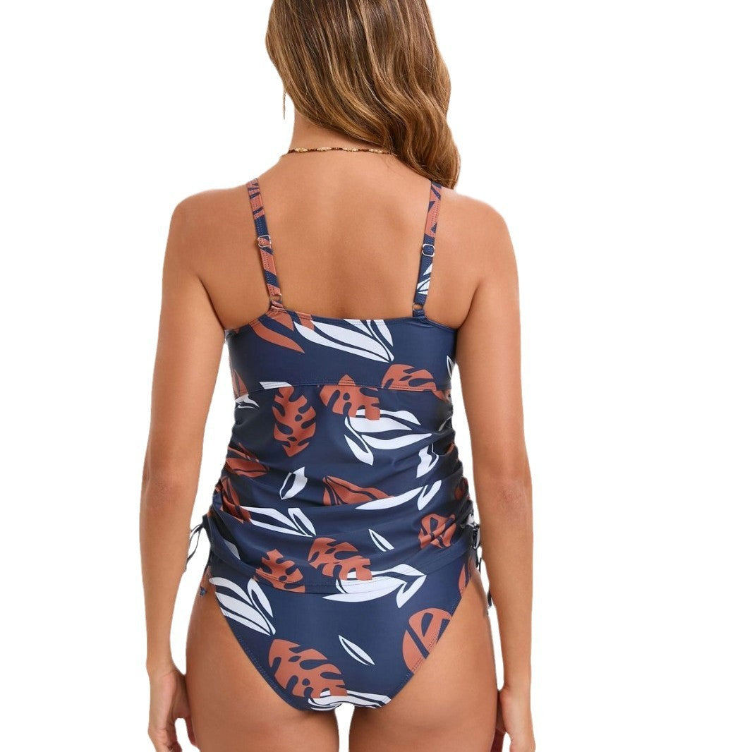 Women Elegant Swimsuit with Variable Gathering Mune Fashion