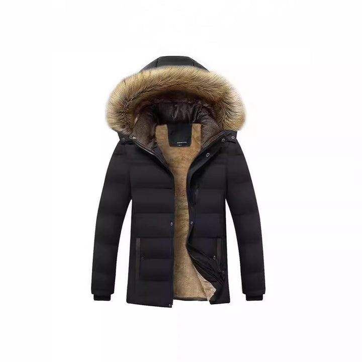 Men's Thermal Parka with cozy faux fur lining and removable hood Mune Fashion