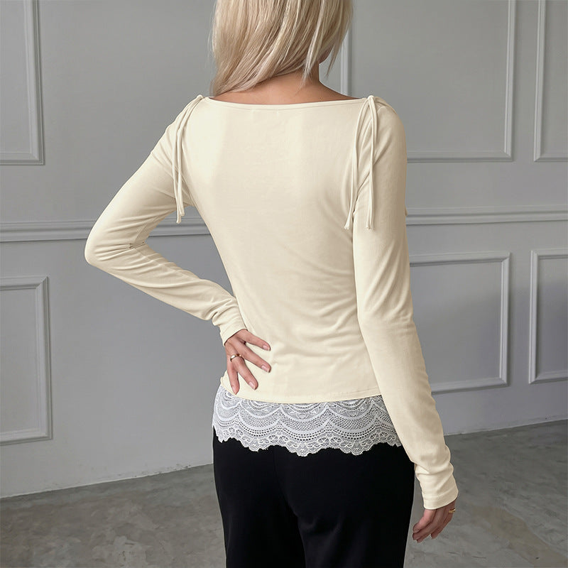 Ladies Elegant Top with Slim Tube Design and Ruffle Details Mune Fashion