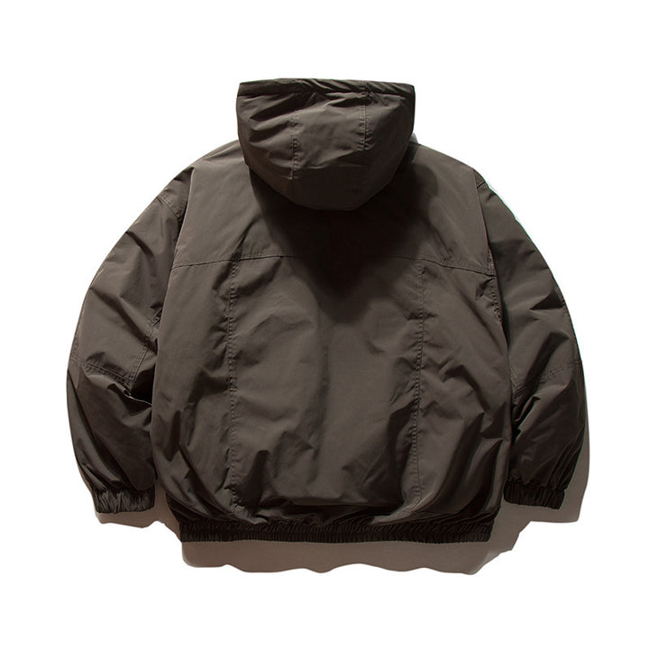 Men's lightweight wind and water-repellent hoodie jacket in boxy oversized cut with elastic cuffs Mune Fashion