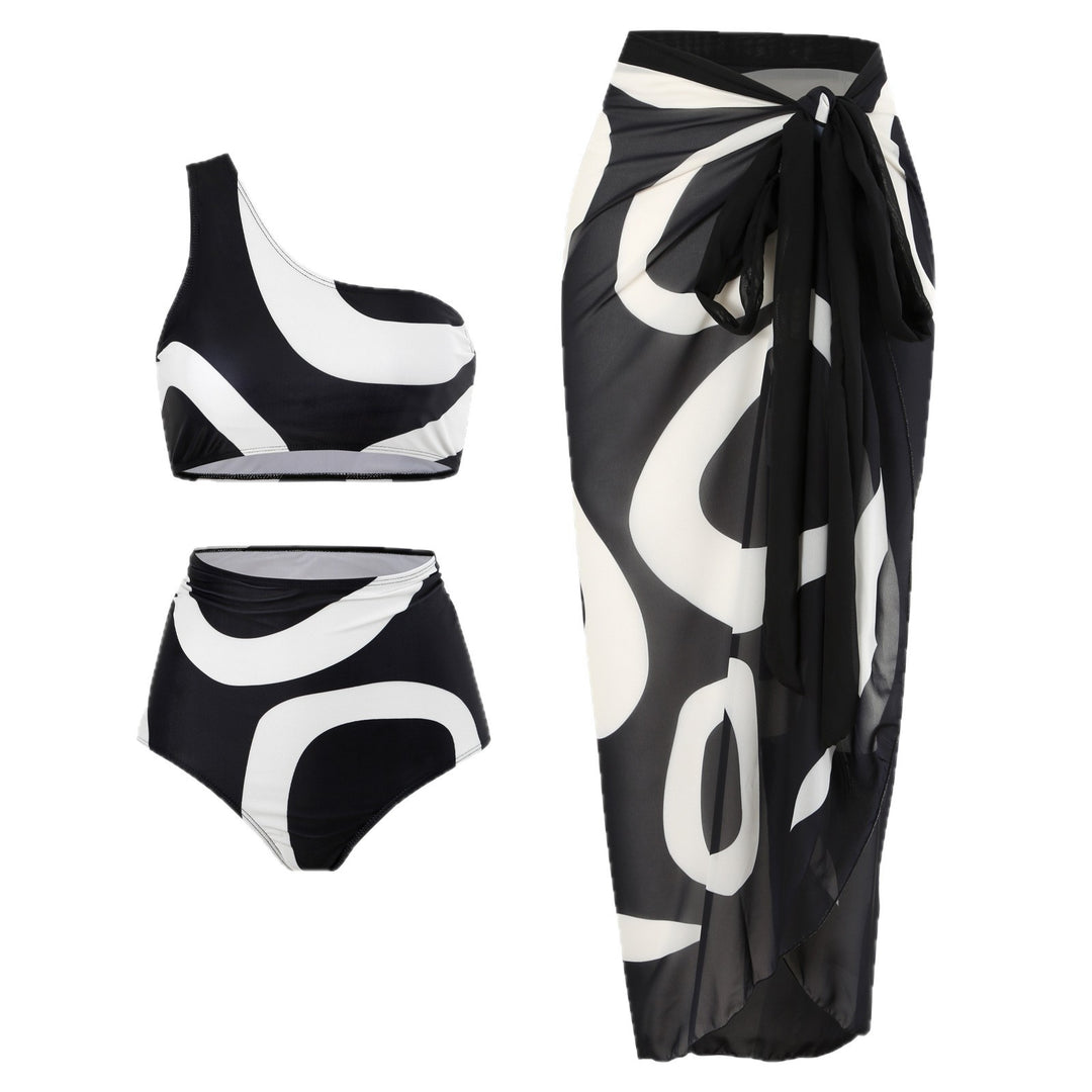 Women's bikini set with asymmetric top and elegant wrap skirt Mune Fashion