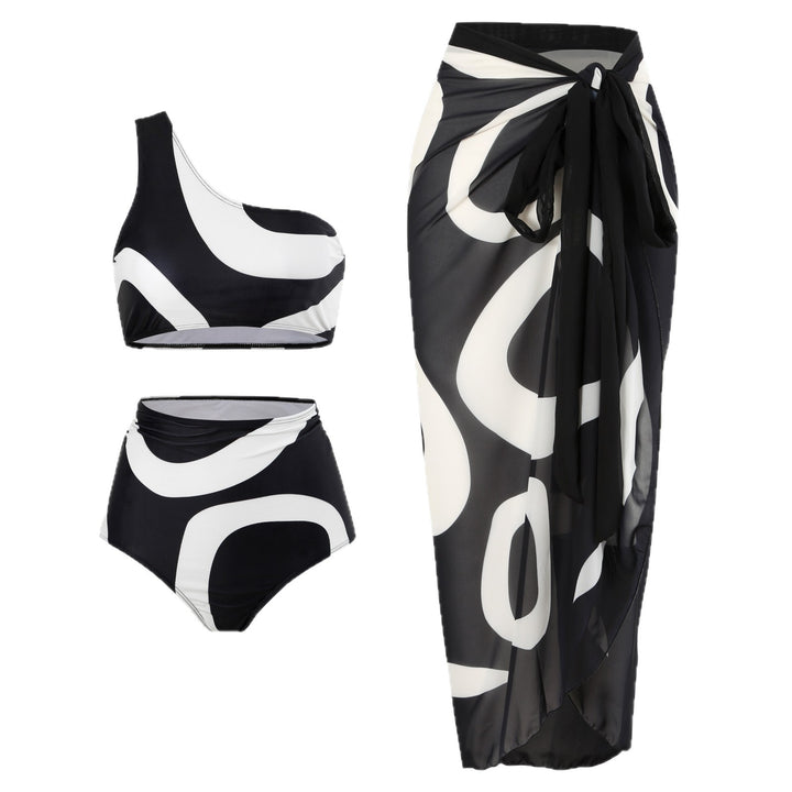 Women's bikini set with asymmetric top and elegant wrap skirt Mune Fashion
