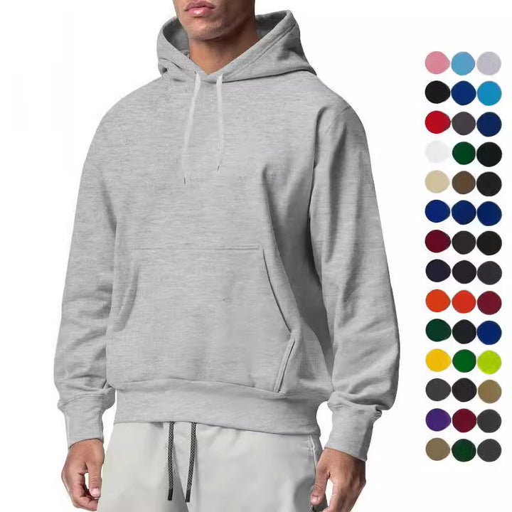Men's hoodie with kangaroo pocket, relaxed fit and ribbed cuffs Mune Fashion