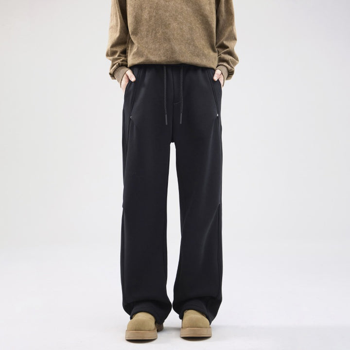 Unisex locker cut sweatpants with straight leg, elastic waistband and stitched back pockets Mune Fashion