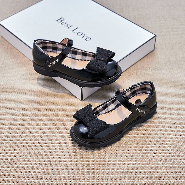 Girl's ballerinas with adjustable strap and bow detail Mune Fashion