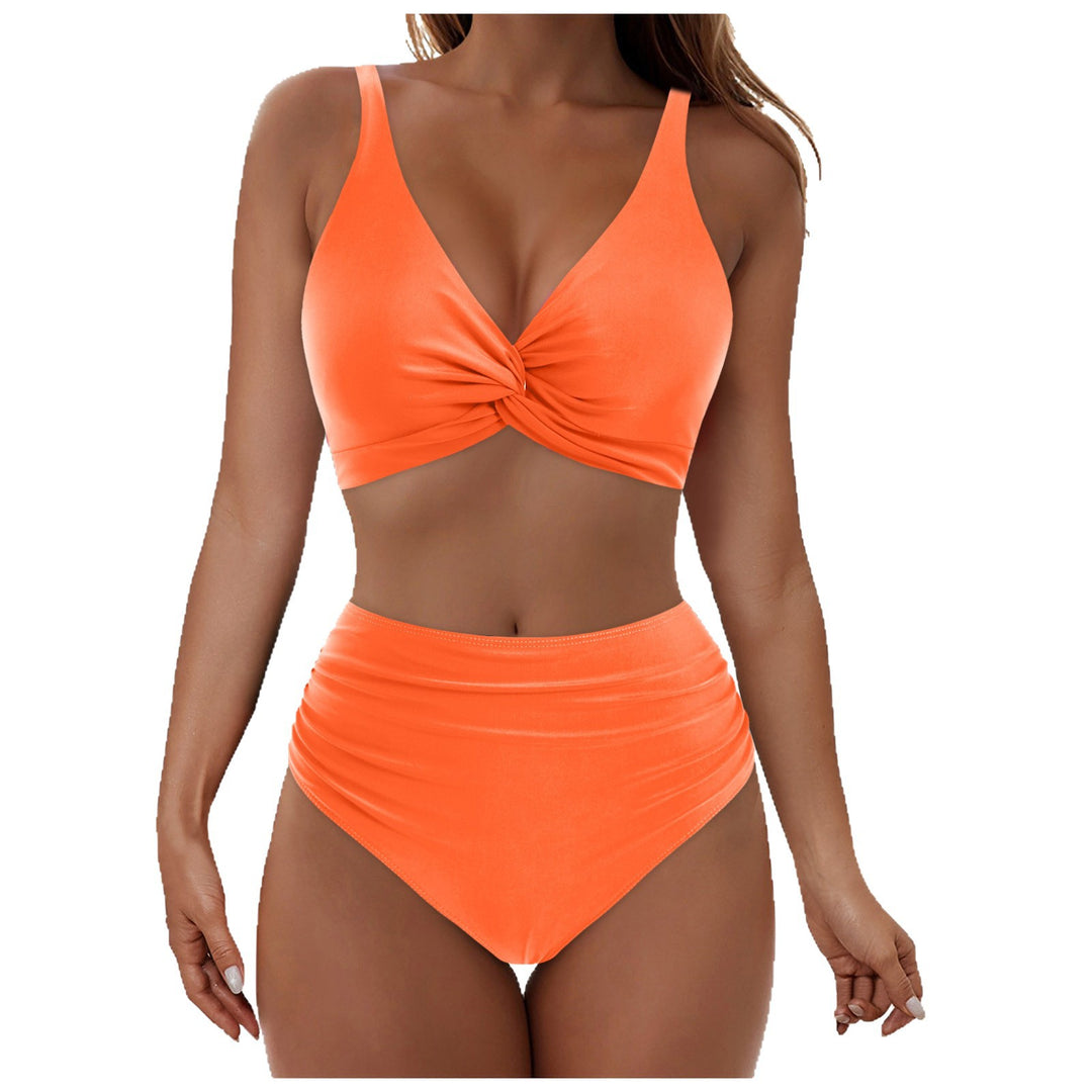 Women's High-Waisted Bikini Set with Wrap Top Mune Fashion