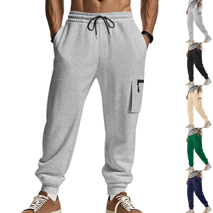 Men's cargo jogging pants with zip cargo pocket, elastic waistband, and ribbed hem Mune Fashion