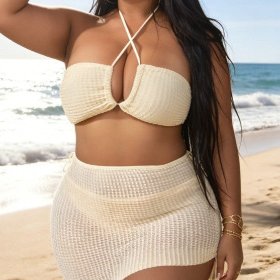 Women's bandeau bikini with asymmetrical skirt Mune Fashion