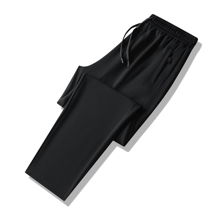 Men's Breathable Tech Jogging Pants with Elastic Waistband, Drawstring & Slim Tapered Silhouette Mune Fashion
