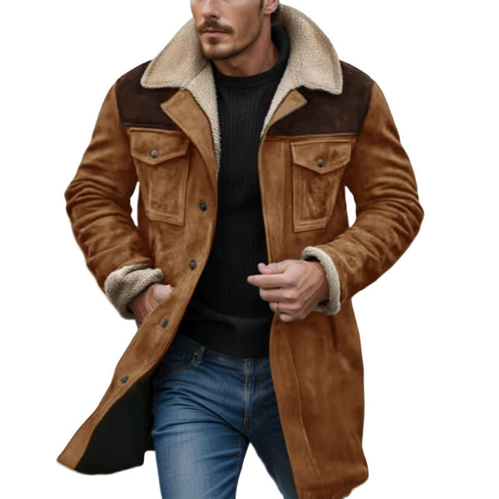 Men's Premium Suede Jacket with Teddy Lining Mune