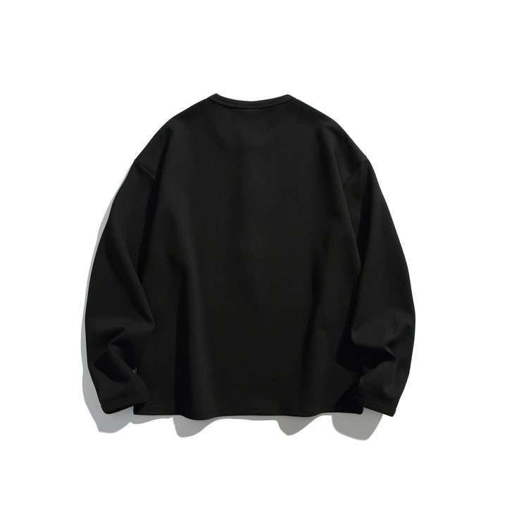 Unisex Waffle Knit Henley Shirt with Button Placket and Round Neckline Mune Fashion