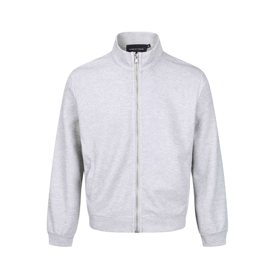Men's lightweight sweat jacket made of cotton blend with stand-up collar, full-length zipper and side pockets Mune Fashion