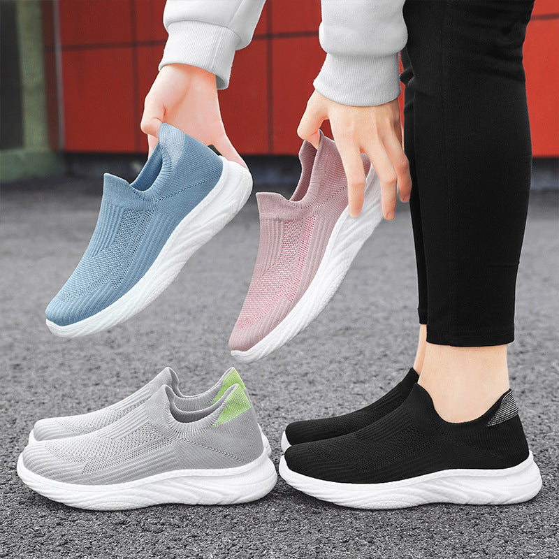 Women's seamless knit sock sneaker with extra cushioning Wave-EVA sole Mune Fashion