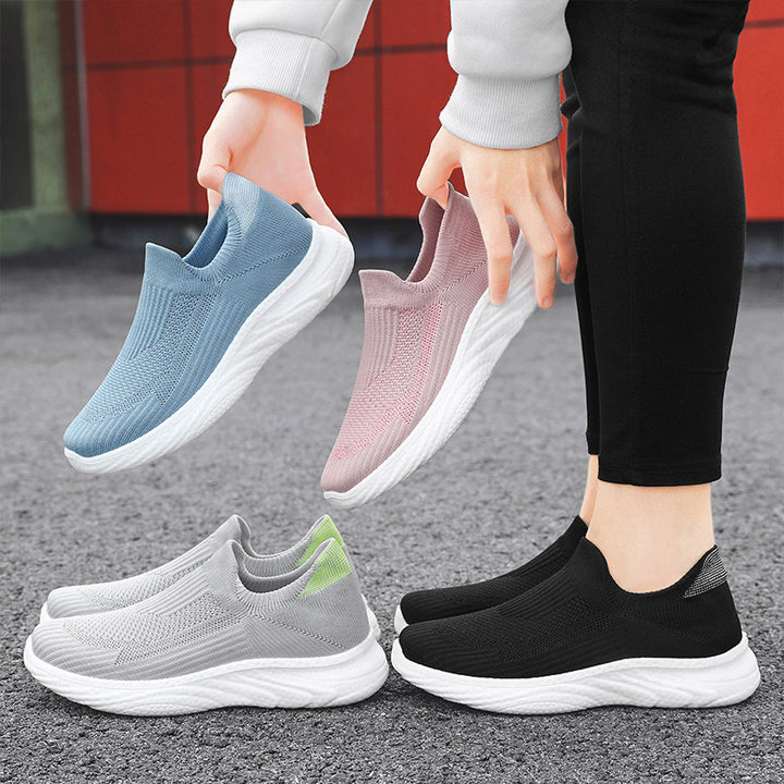 Women's seamless knit sock sneaker with extra cushioning Wave-EVA sole Mune Fashion