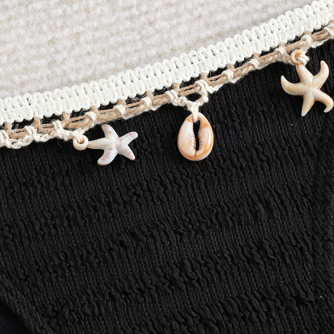 Women's bikini set with playful shell detail and elastic bands Mune Fashion