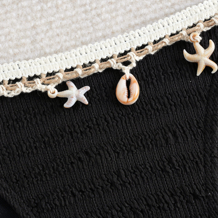 Women's bikini set with playful shell detail and elastic bands Mune Fashion
