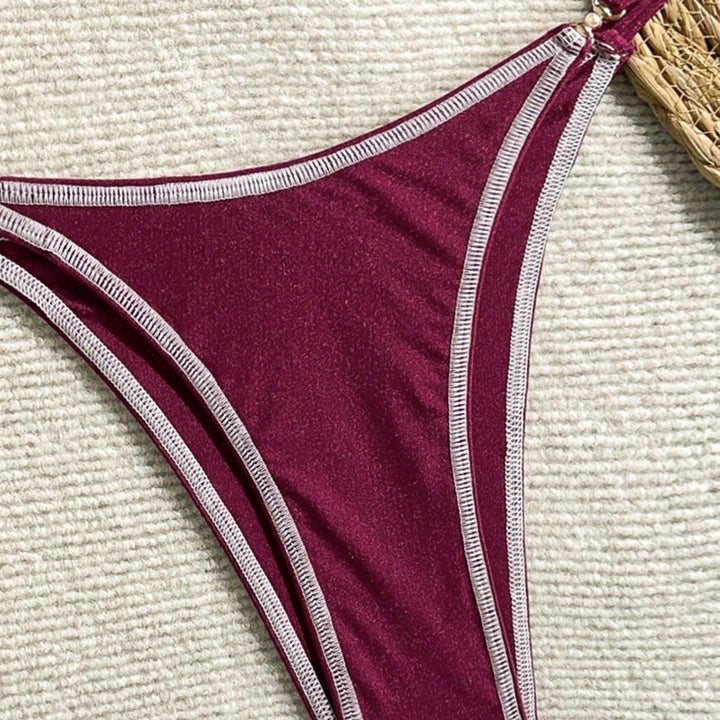 Women's Triangle Bikini with Glittering Accents Mune Fashion