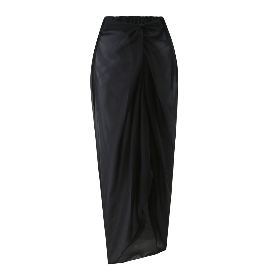 Women's Cut Swimsuit with Voluminous Bow Detail and Elegant Wrap Skirt Mune Fashion