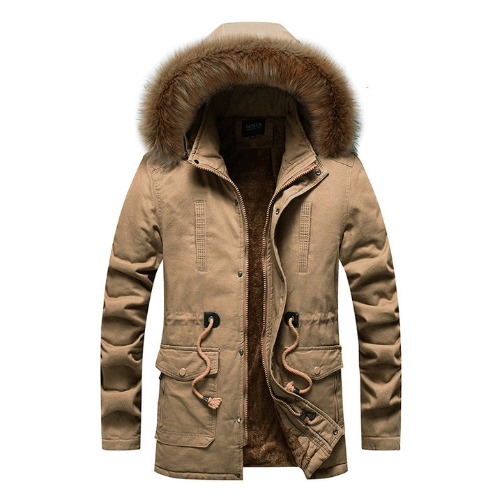 Men's winter parka with faux fur hood and teddy lining Mune Fashion