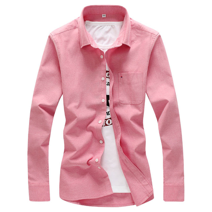 Men's casual Oxford shirt with chest pocket, long sleeves and modern regular fit Mune Fashion