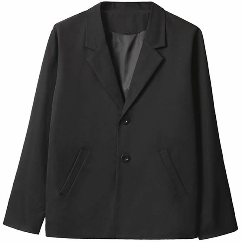 Men's Relaxed-Fit Cotton Blend Oversized Blazer with Two-Button Closure Mune Fashion