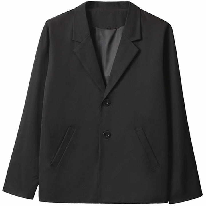Men's Relaxed-Fit Cotton Blend Oversized Blazer with Two-Button Closure Mune Fashion
