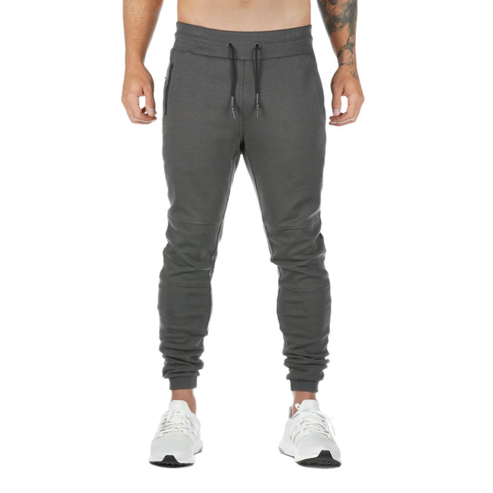Men's narrow cut performance joggers with zippered pockets and knee stitched cut Mune Fashion