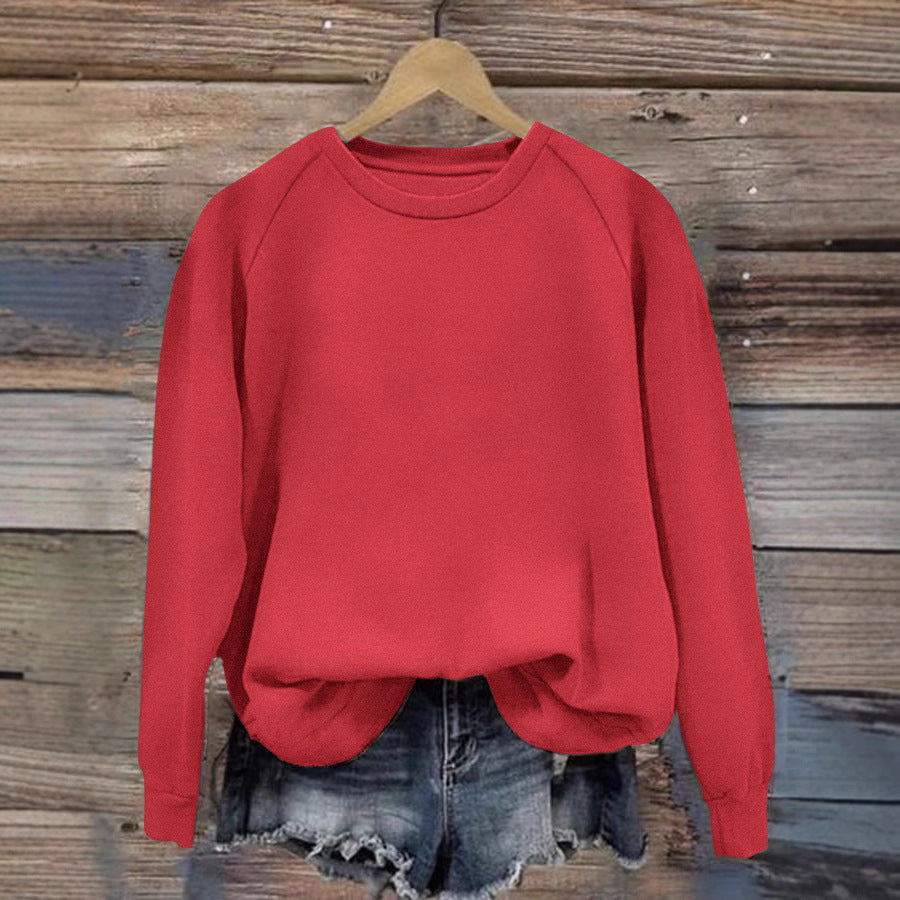 Women's Oversize Sweatshirt with Raglan Sleeves and Elastic Hem Mune Fashion