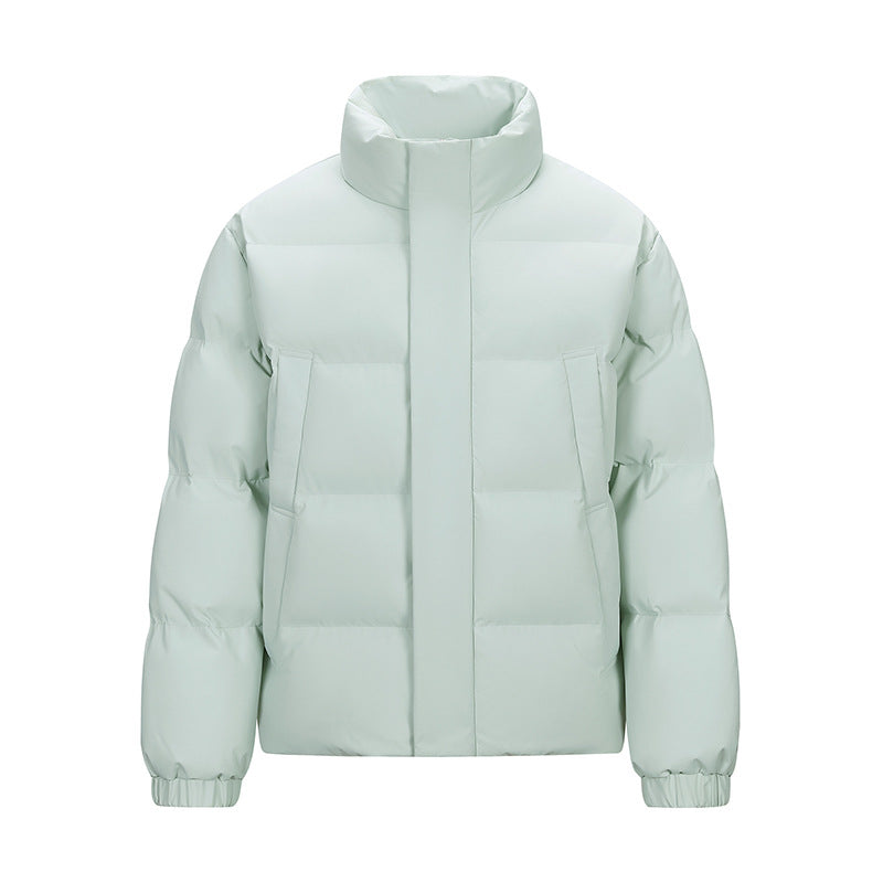 Men's Padded Quilted Jacket with High Stand-Up Collar and Concealed Zip Mune Fashion