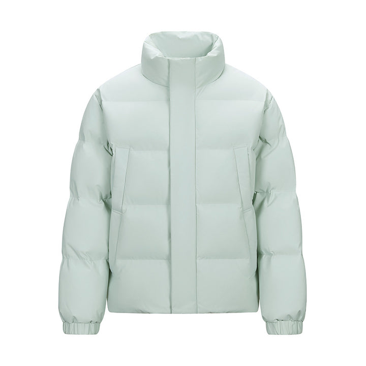 Men's Padded Quilted Jacket with High Stand-Up Collar and Concealed Zip Mune Fashion
