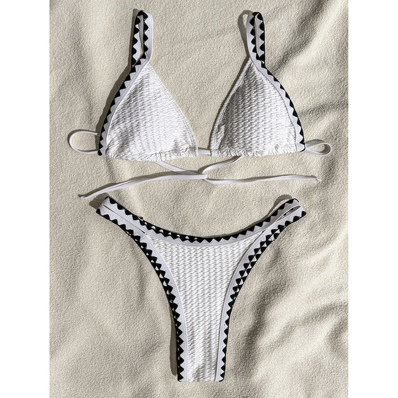 Women's triangle bikini with sophisticated contrast details Mune Fashion