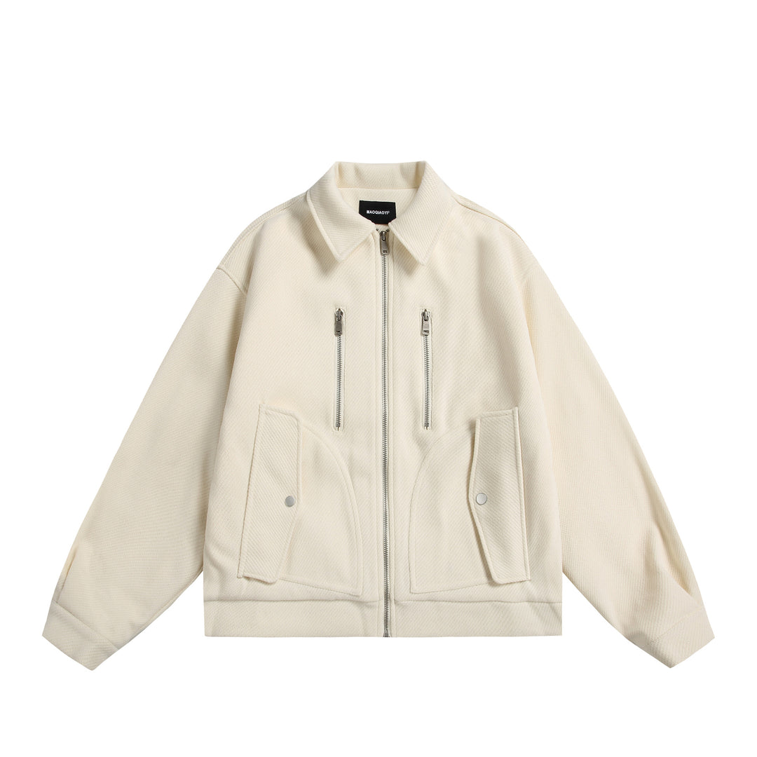 Unisex Boxy Blouson Jacket with technical double zip and oversized silhouette Mune Fashion