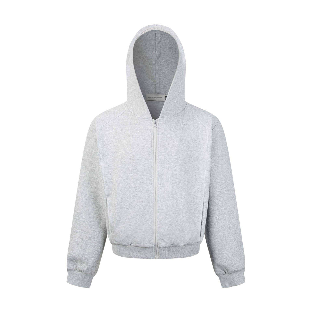 Unisex Hooded Sweat Jacket with Full-Length Zipper and Ribbed Hem Mune Fashion
