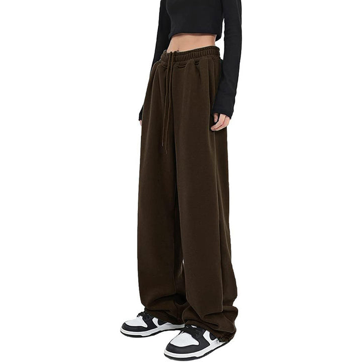 Women's nan locker falling sweatpants with extra wide leg, high waistband and drawstring Mune Fashion