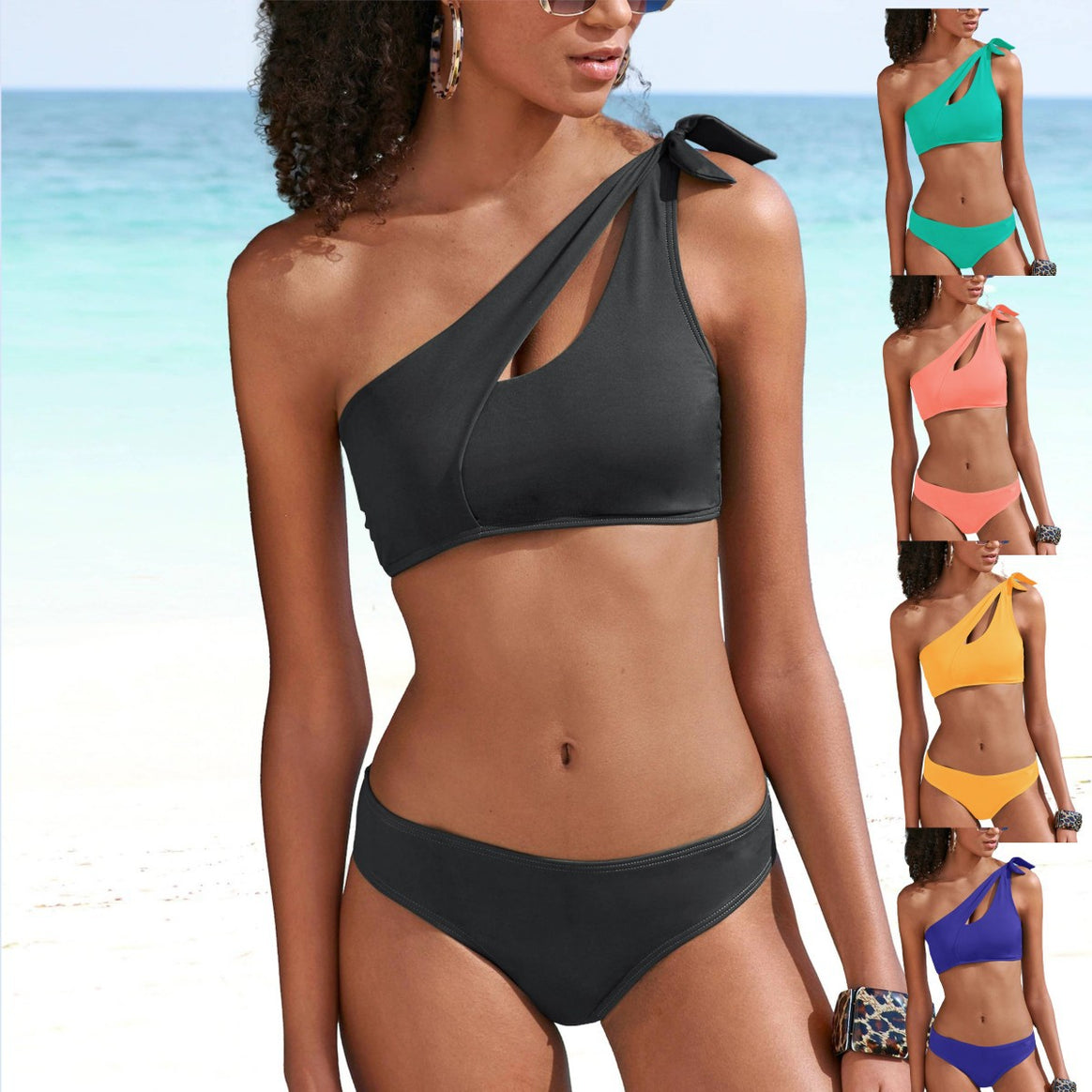 Women's asymmetrical bikini with trendy cut-outs Mune Fashion