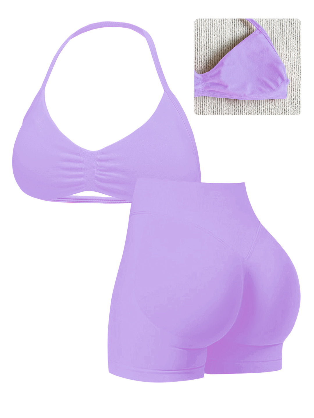 Women's Sporty Bikini with Padded Top and High Waist Mune Fashion
