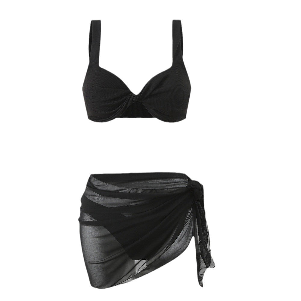 Women’s Bikini Set with Elegant Wrap Skirt Mune Fashion