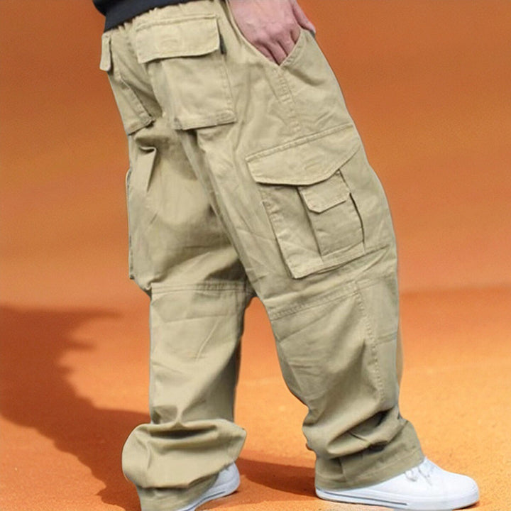 Men's Baggy Cargo Pants with Wide Legs and Multifunctional Pockets Mune Fashion