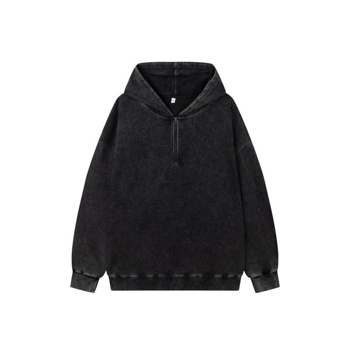 Women's Stylish Hooded Sweatshirt with Half Zipper Mune Fashion