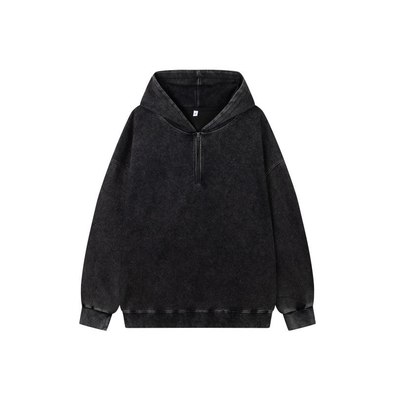 Women's Stylish Hooded Sweatshirt with Half Zipper Mune Fashion