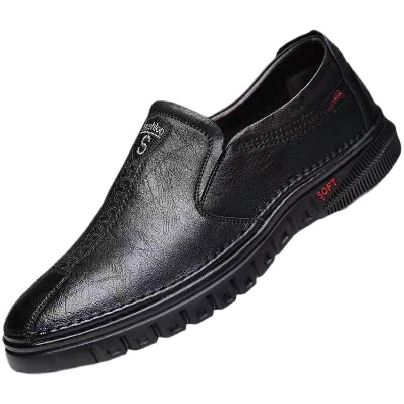 Men's Elegant and Comfortable Slip-On Leather Shoes Mune Fashion