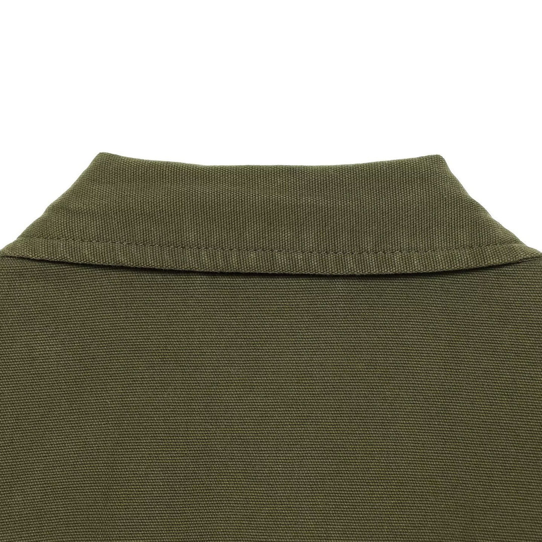 Women's Cropped Field Jacket with full-length zipper, flap pockets, and drawstring waist Mune Fashion