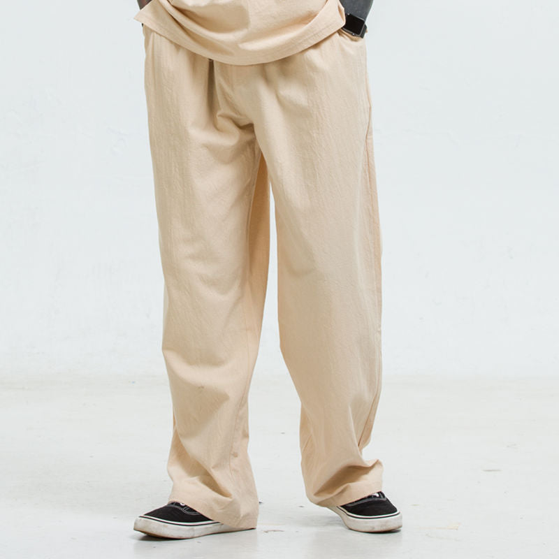 Men's loose-fitting comfort pants with straight leg and elastic band Mune Fashion